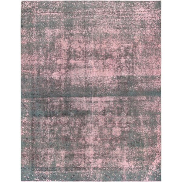 Pasargad 54686 8 ft. 10 in. x 11 ft. 6 in. Vintage Overdye Hand-Knotted Wool RugSalmon & Green 54686 9x12 - main